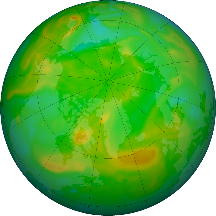 Arctic ozone map for 17 July 2024